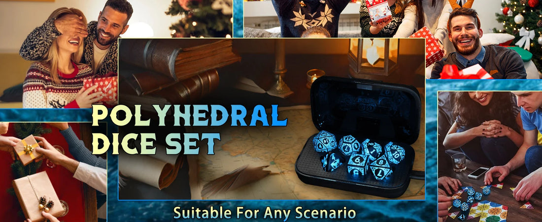 LED DND Dice Set – Wireless Charging RGB Light-Up Polyhedral Dice for Dungeons & Dragons & RPG Games