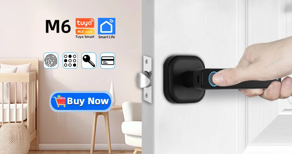 Tuya Smart Fingerprint Door Lock Keypad App Control Secure