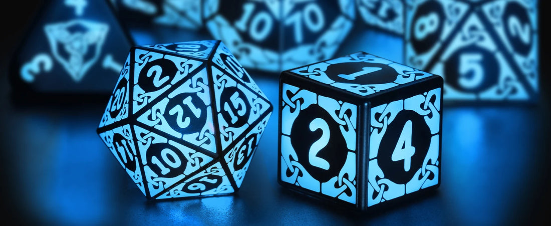 LED DND Dice Set – Wireless Charging RGB Light-Up Polyhedral Dice for Dungeons & Dragons & RPG Games
