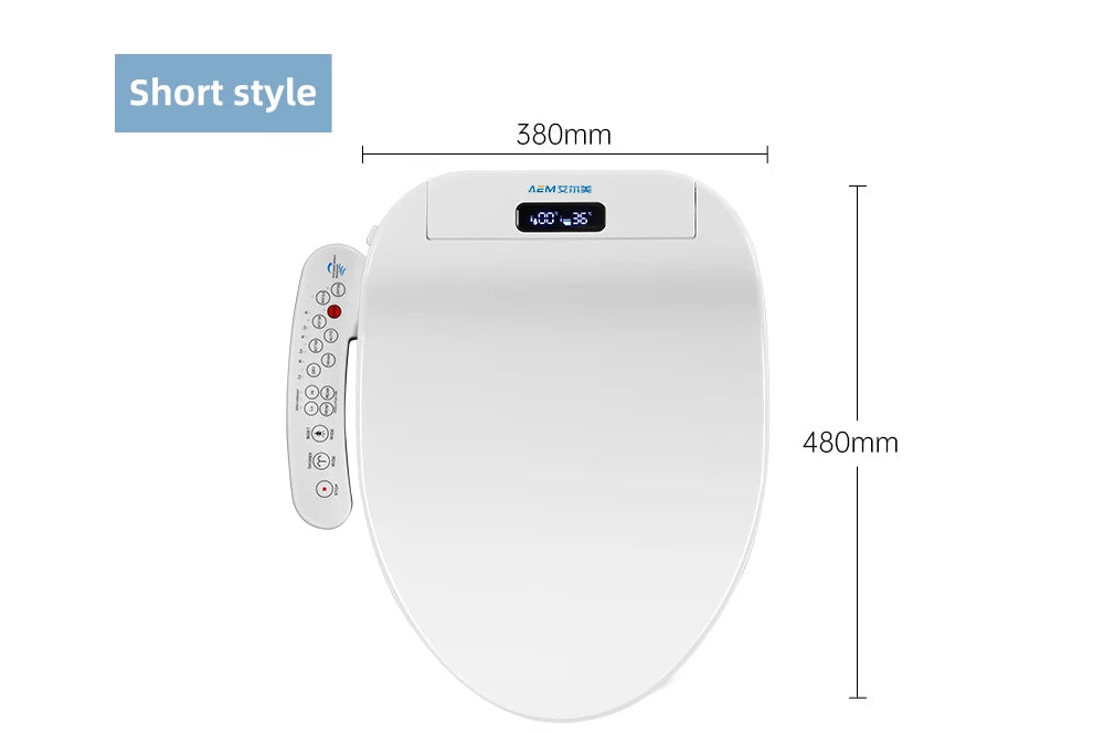 Smart Bidet Toilet Seat Heated Dryer Remote Night Light