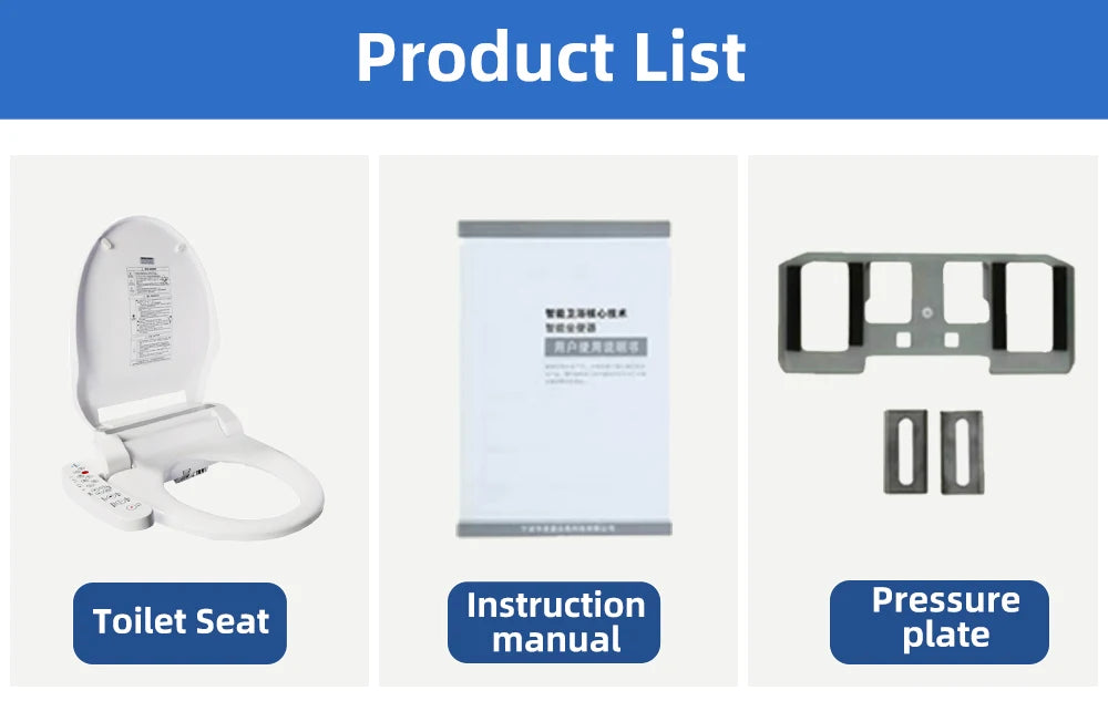 Smart Bidet Toilet Seat Heated Dryer Remote Night Light