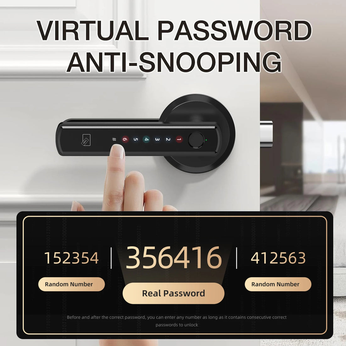 Smart Fingerprint Door Lock App Control Touchscreen Keypad