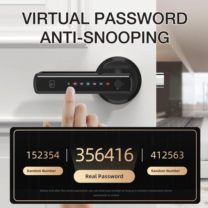 Smart Fingerprint Door Lock App Control Touchscreen Keypad