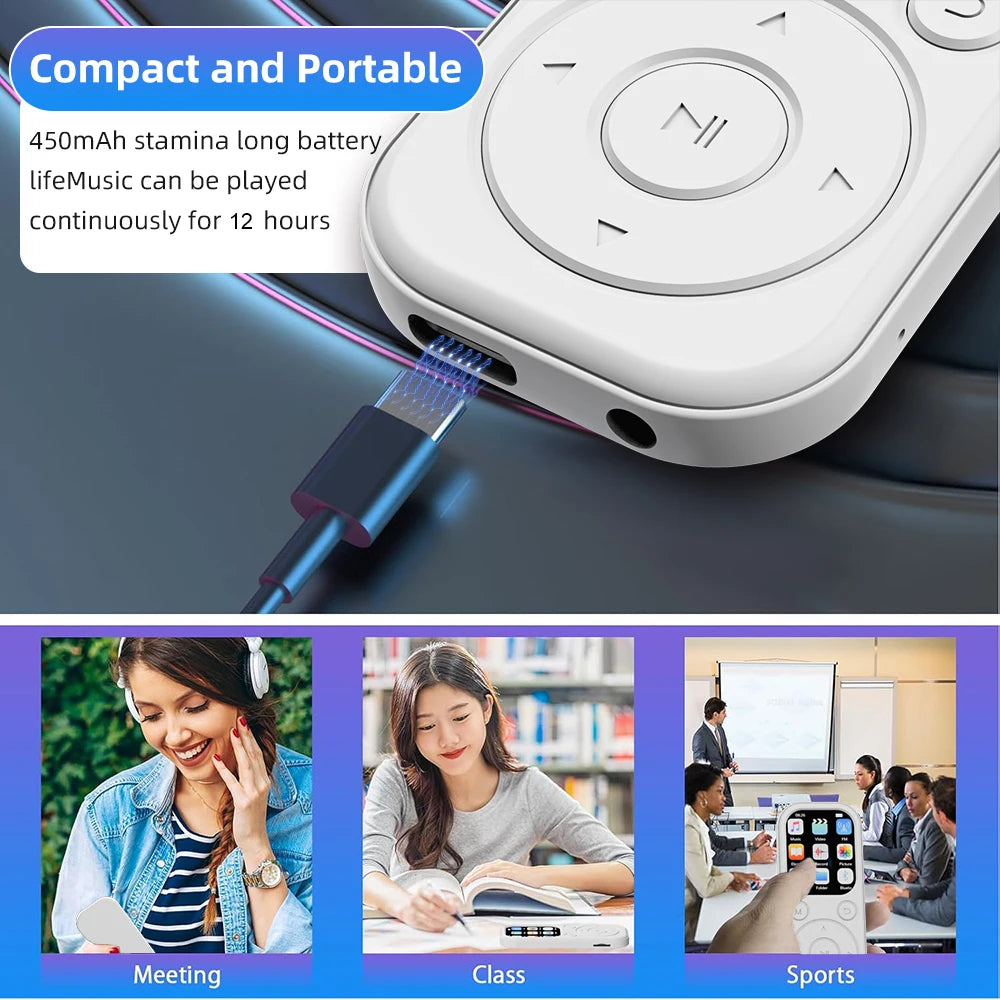 Bluetooth MP3 Player 1.8 Inch Walkman FM Radio Recorder