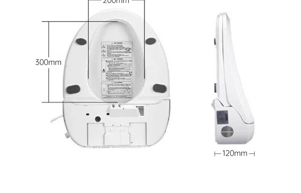 Smart Bidet Toilet Seat Heated Dryer Remote Night Light