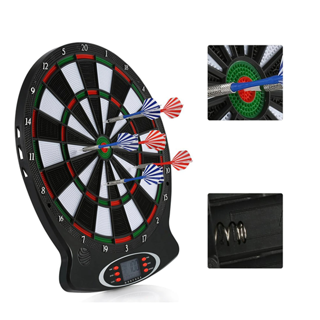 Electronic Dartboard LCD Scoreboard Game Set with 6 Darts