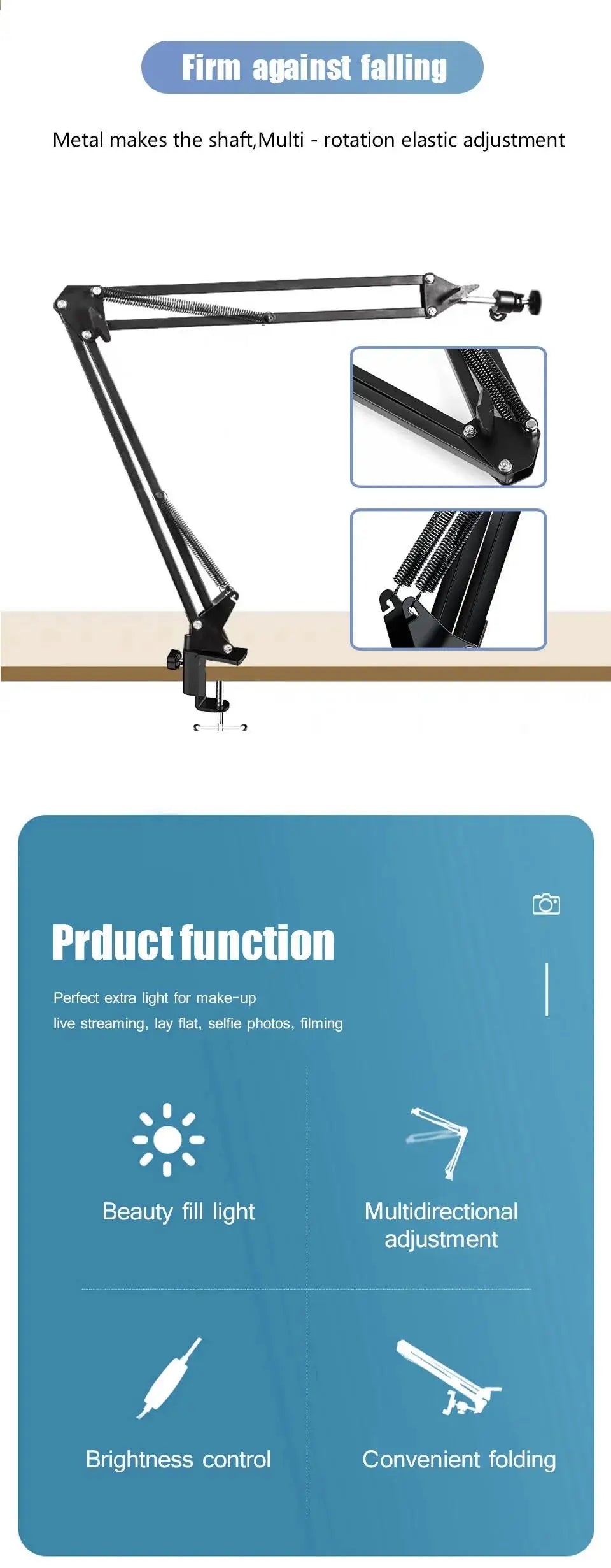 LED Photography Light Kit Tripod Studio Lighting for Video
