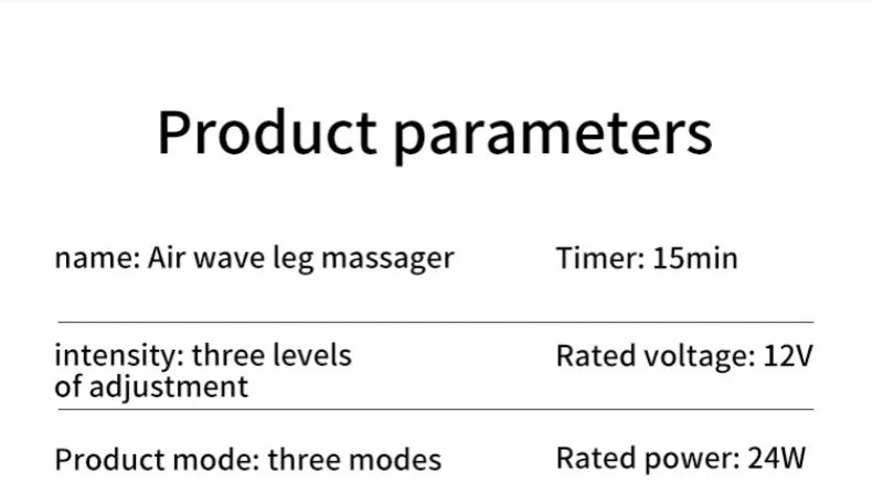 Electric Leg Massager Air Compression Thigh Calf Relaxation