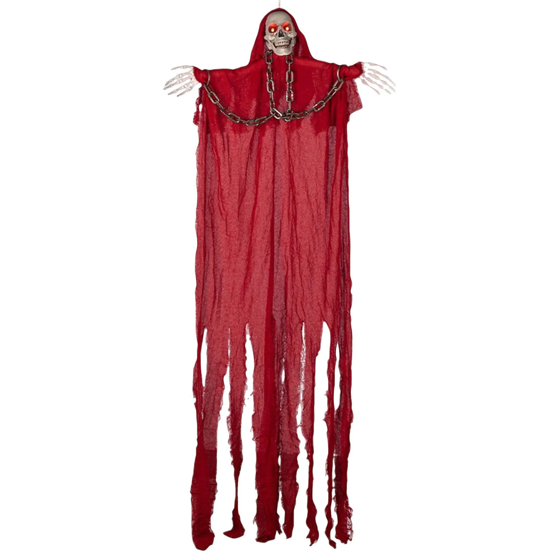 1PC Hanging Grim Reaper Skeletons Decor with Glow in Dark Waterproof Outdoor Halloween Props for Haunted House Party Supplies