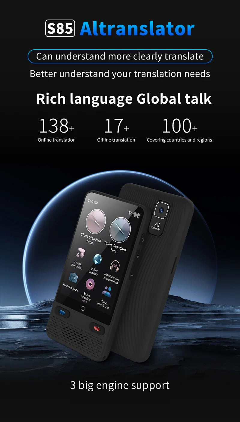 AI Language Translator Device 138 Languages Real-Time Voice