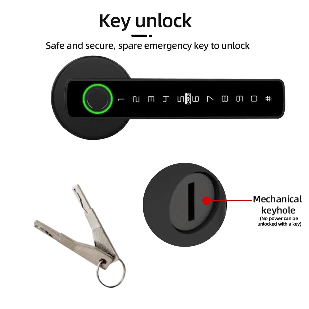 Tuya Smart Fingerprint Door Lock Keypad App Control Secure