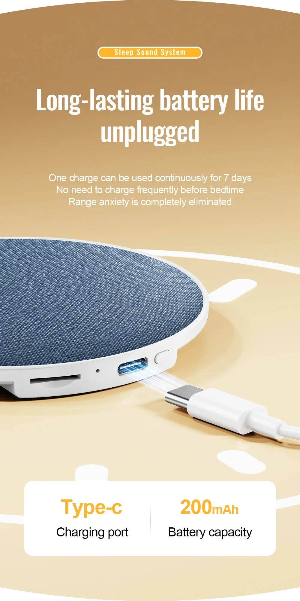 Under Pillow Sleep Speaker Bone Conduction Sound Machine