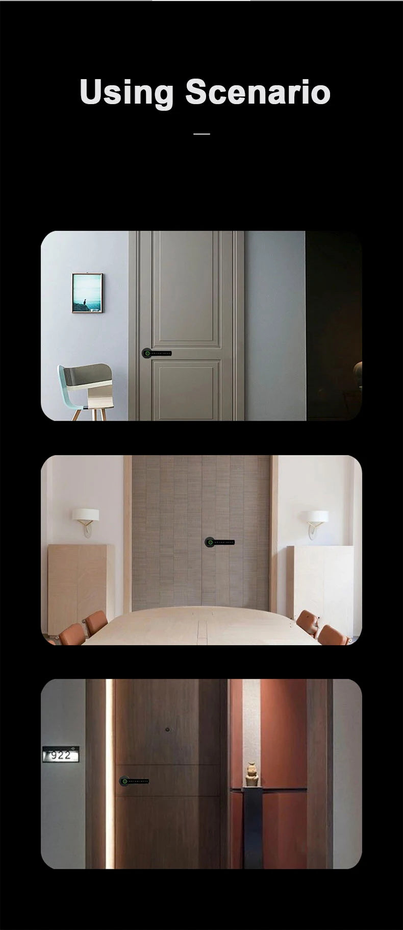 Tuya Smart Fingerprint Door Lock Keypad App Control Secure