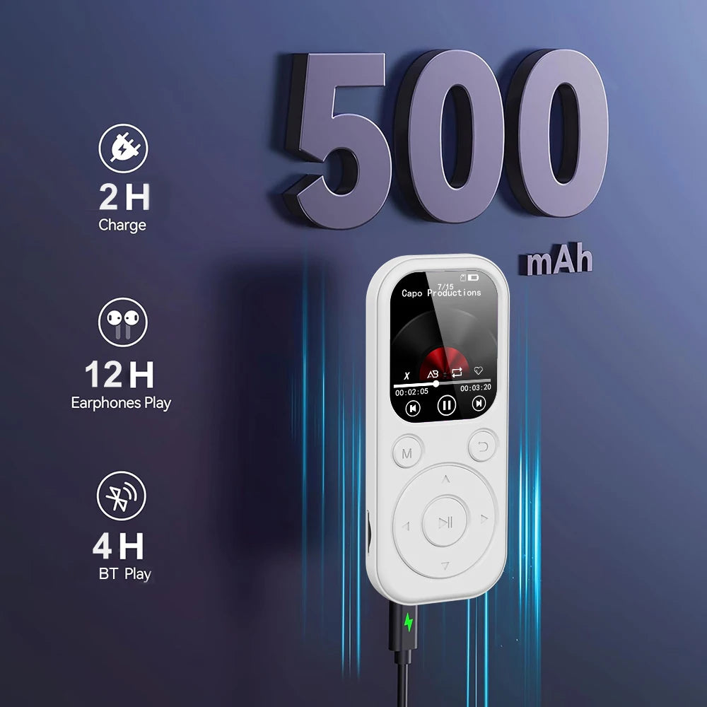 Bluetooth MP3 Player 1.8 Inch Walkman FM Radio Recorder
