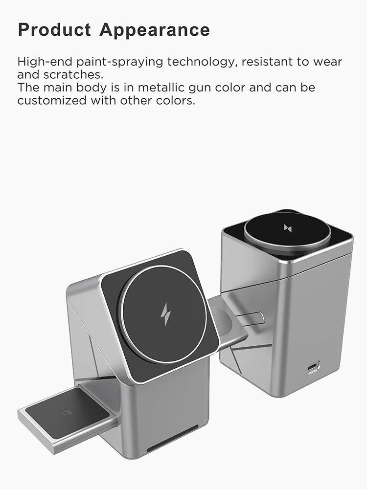 Qi2 3-in-1 Magnetic Wireless Charger Stand