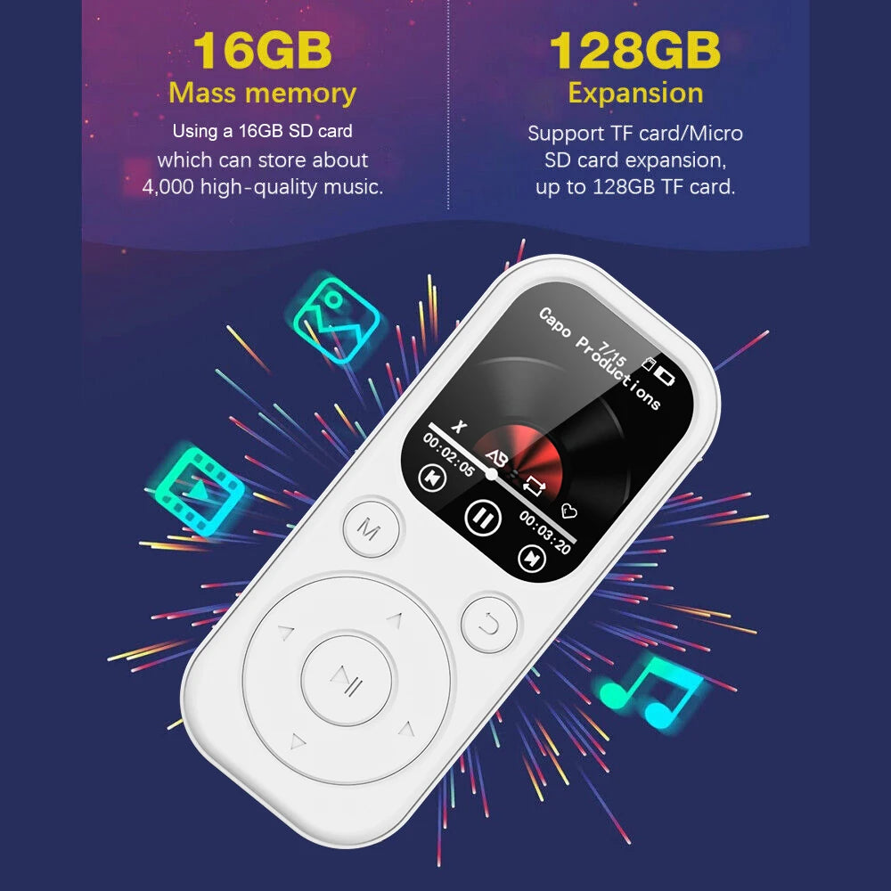 Bluetooth MP3 Player 1.8 Inch Walkman FM Radio Recorder