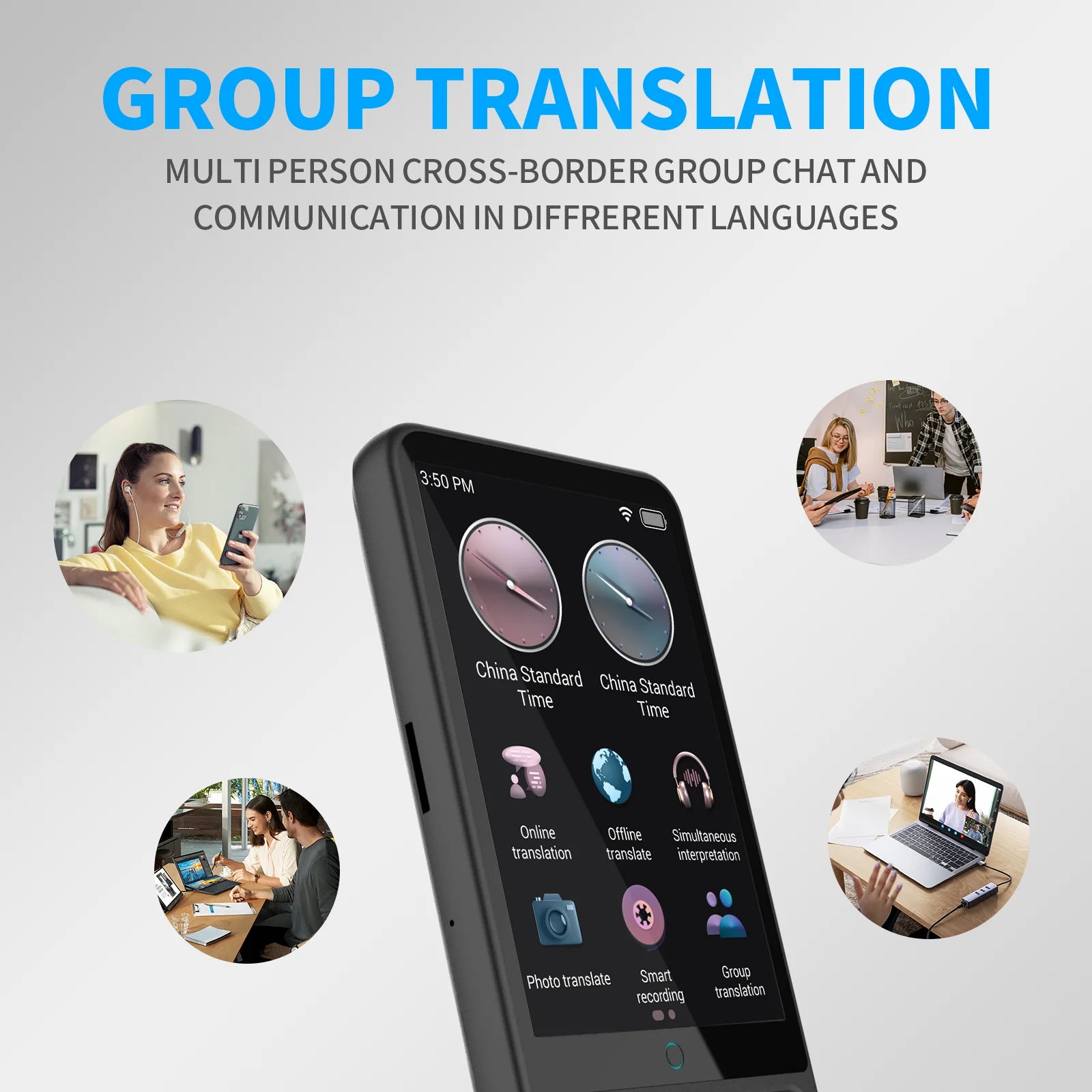 AI Language Translator Device 138 Languages Real-Time Voice