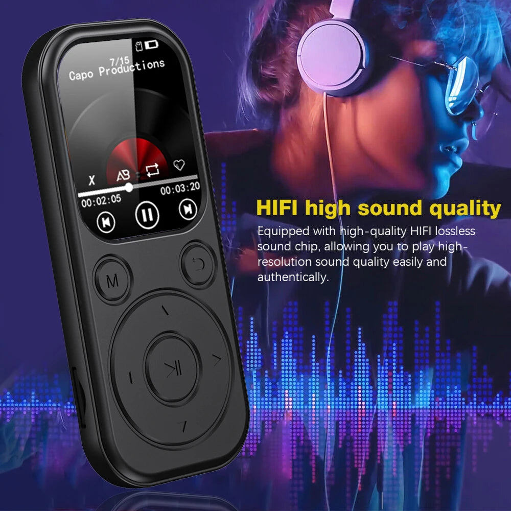 Bluetooth MP3 Player 1.8 Inch Walkman FM Radio Recorder