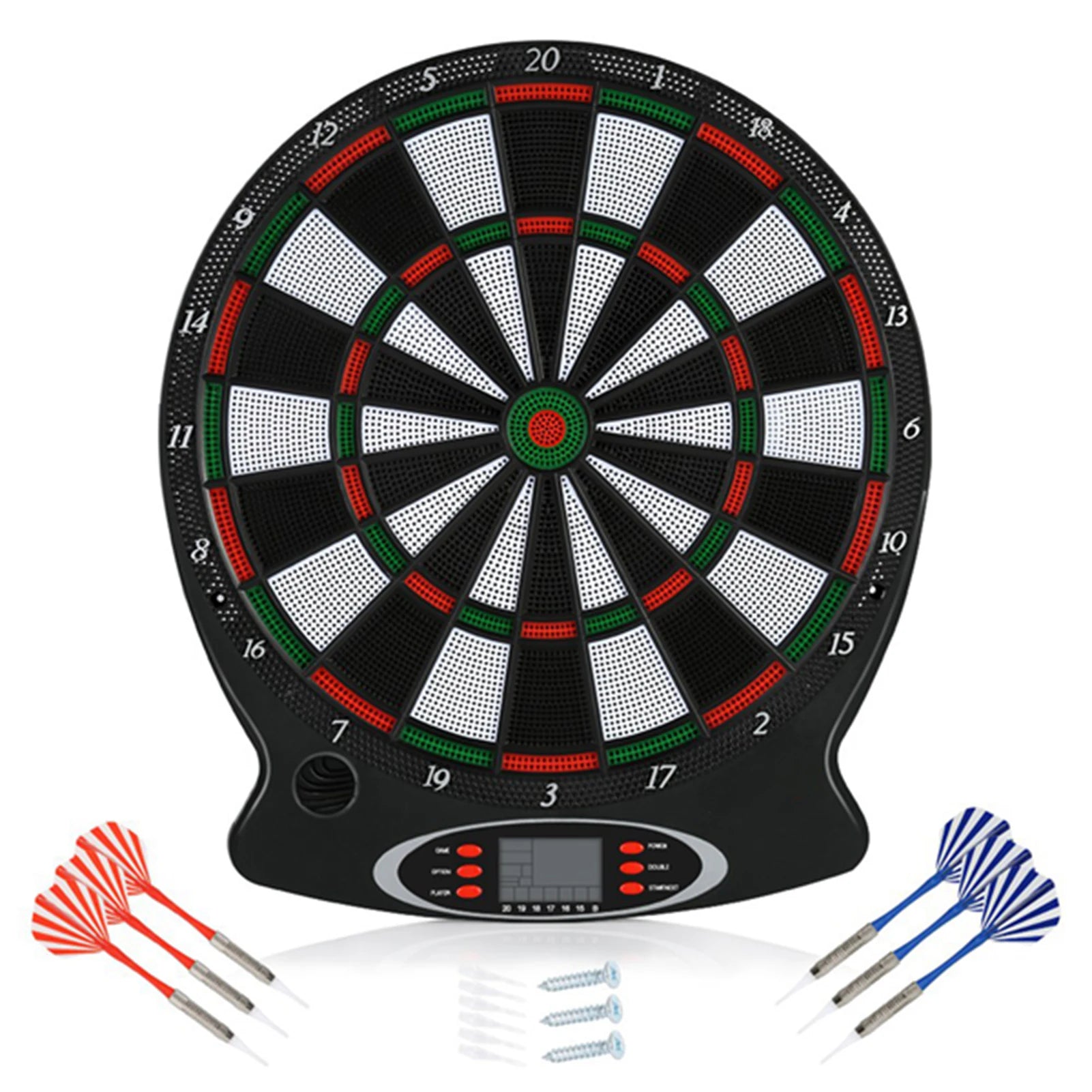 Electronic Dartboard LCD Scoreboard Game Set with 6 Darts
