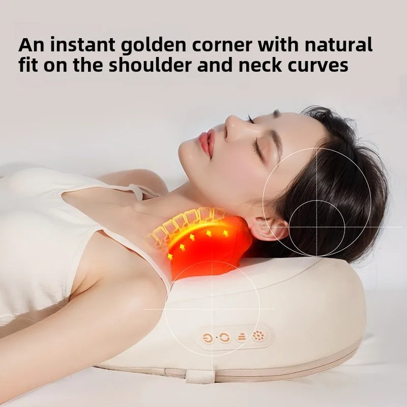 Shiatsu Massage Pillow Wireless Heating Neck Back Massager