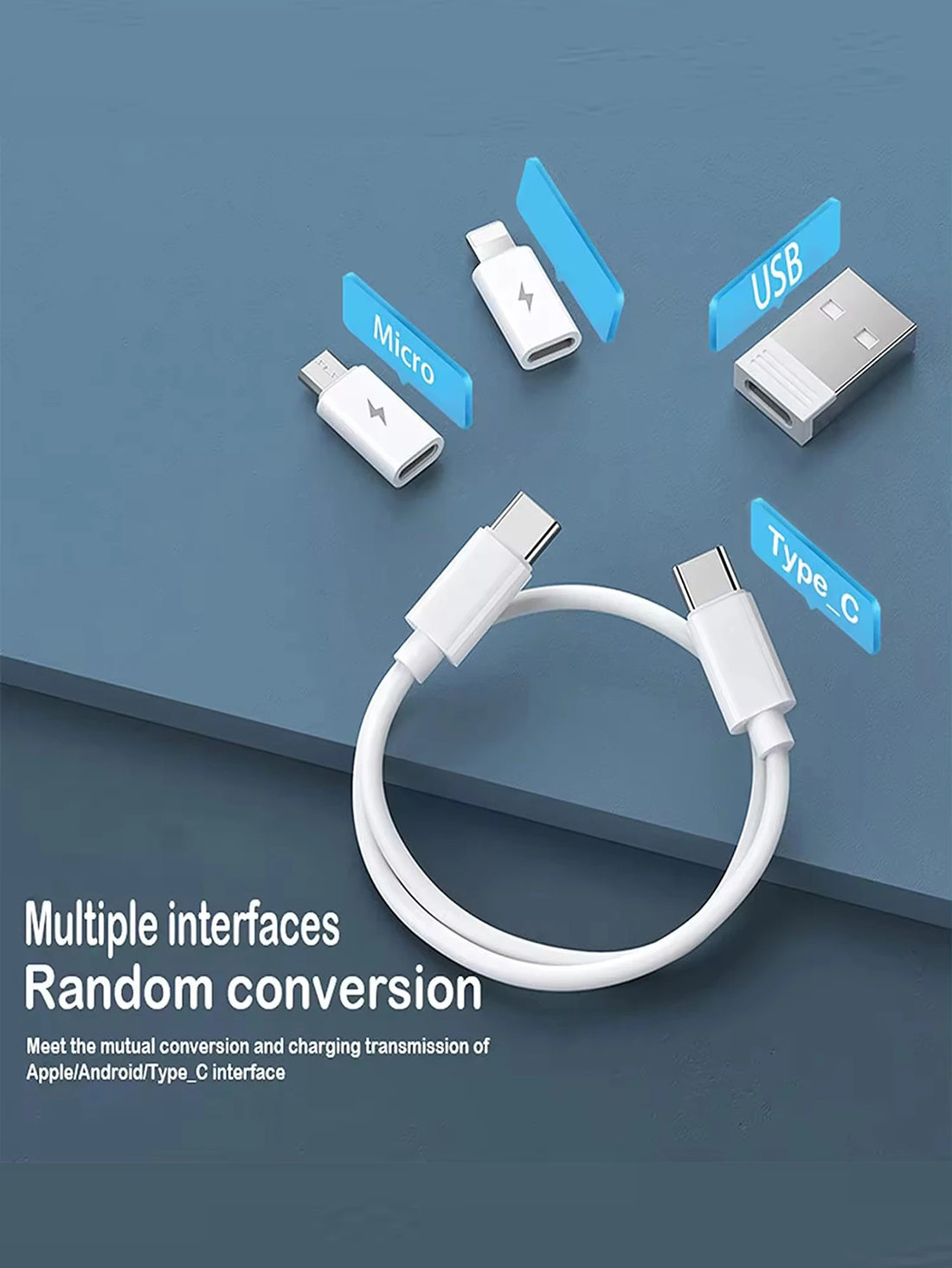 6-in-1 USB-C Fast Charging Cable Kit 60W Multiport Adapter