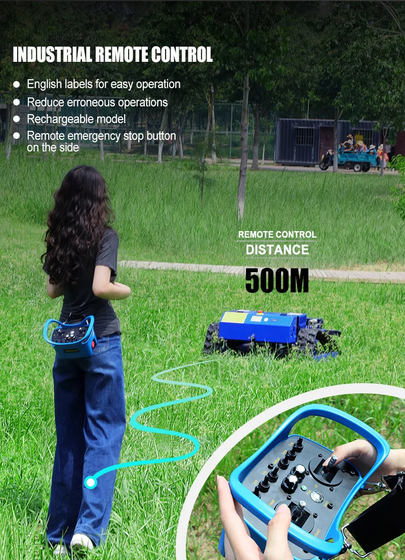 Remote-Controlled Lawn Mower All-Terrain Zero-Turn Robot