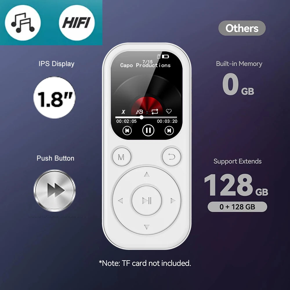 Bluetooth MP3 Player 1.8 Inch Walkman FM Radio Recorder