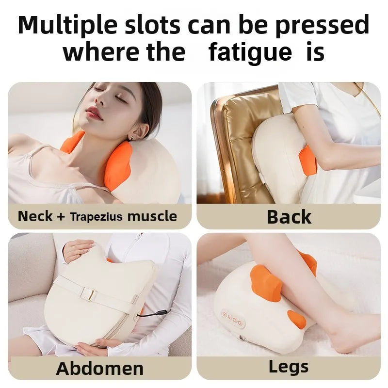 Shiatsu Massage Pillow Wireless Heating Neck Back Massager
