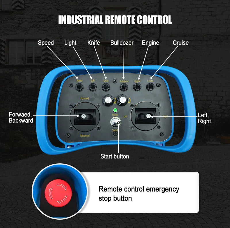 Remote-Controlled Lawn Mower All-Terrain Zero-Turn Robot