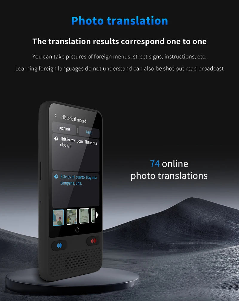 AI Language Translator Device 138 Languages Real-Time Voice