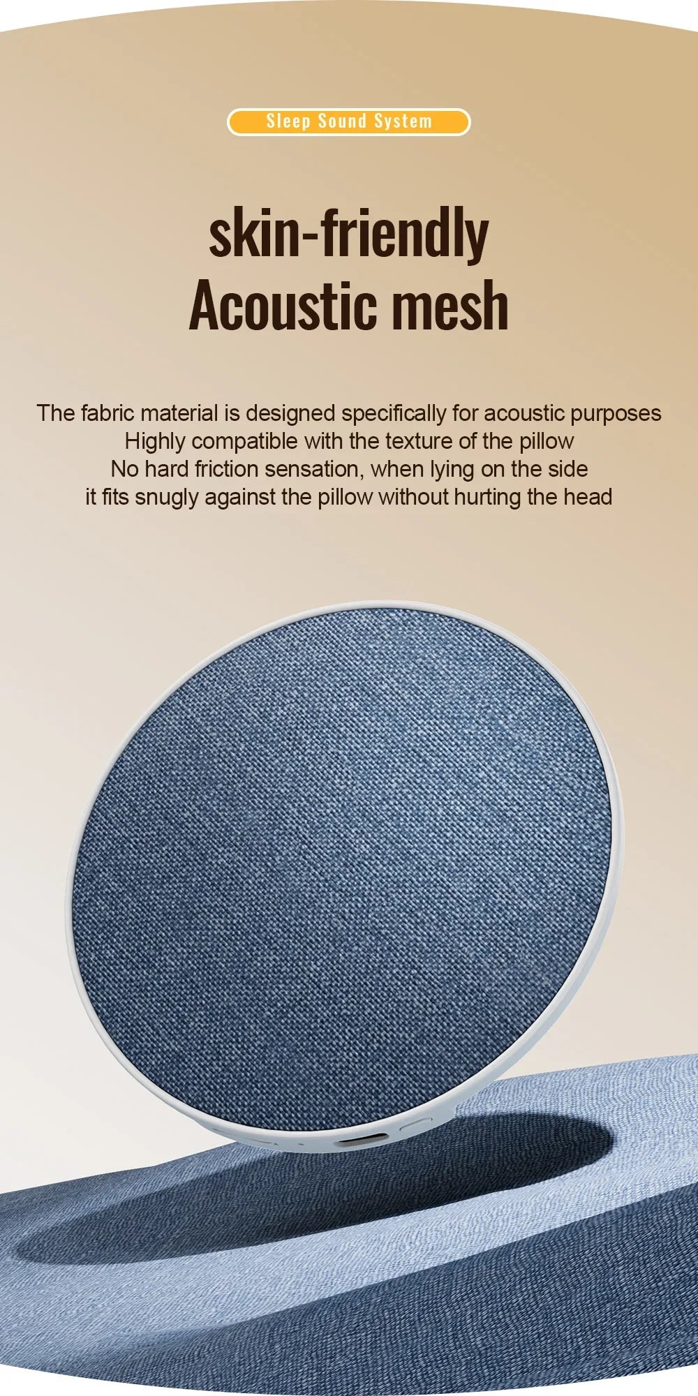 Under Pillow Sleep Speaker Bone Conduction Sound Machine