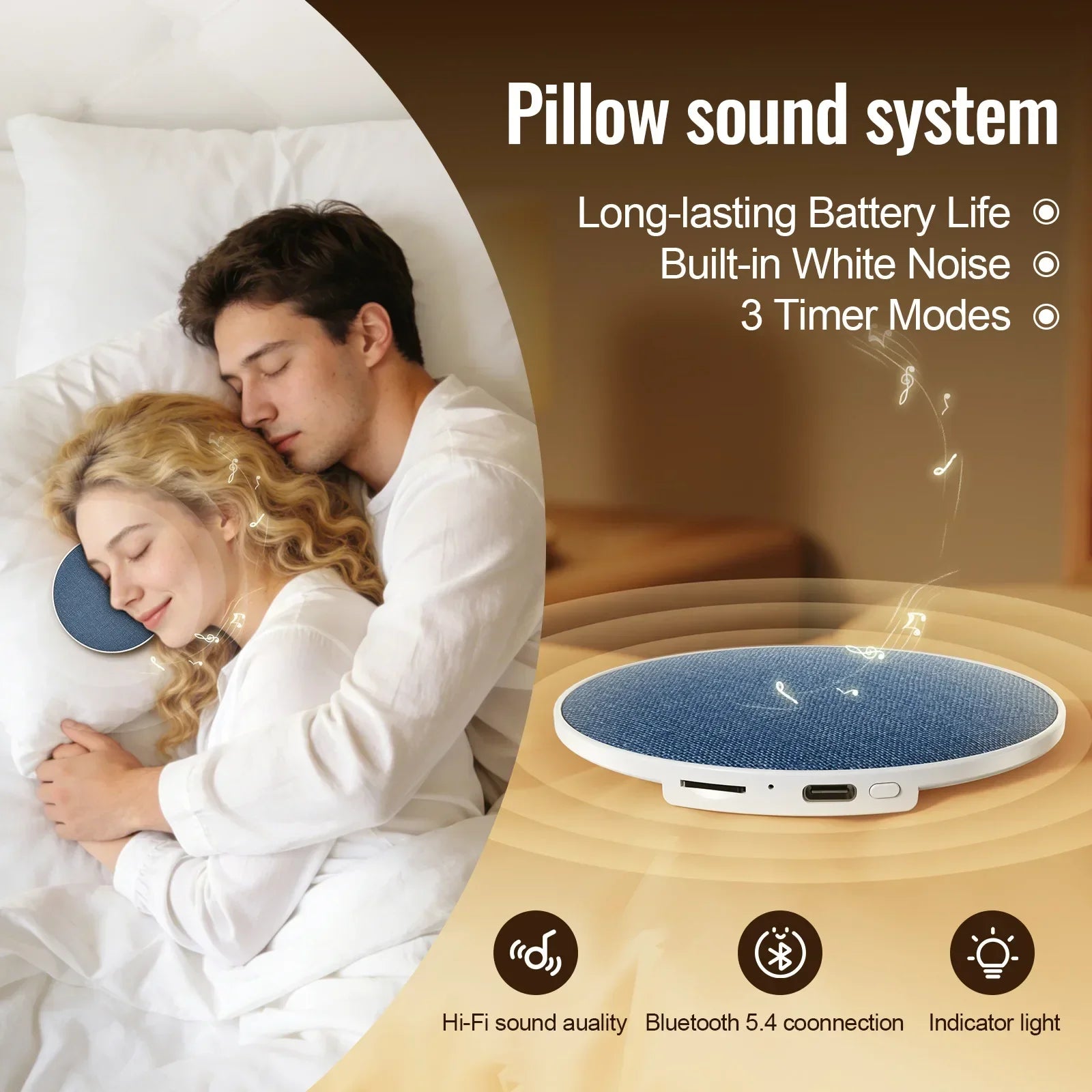 Under Pillow Sleep Speaker Bone Conduction Sound Machine