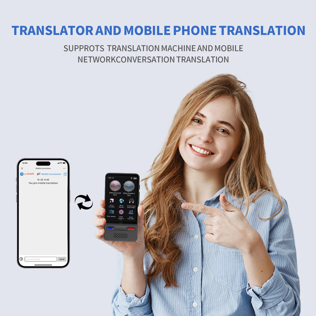 AI Language Translator Device 138 Languages Real-Time Voice