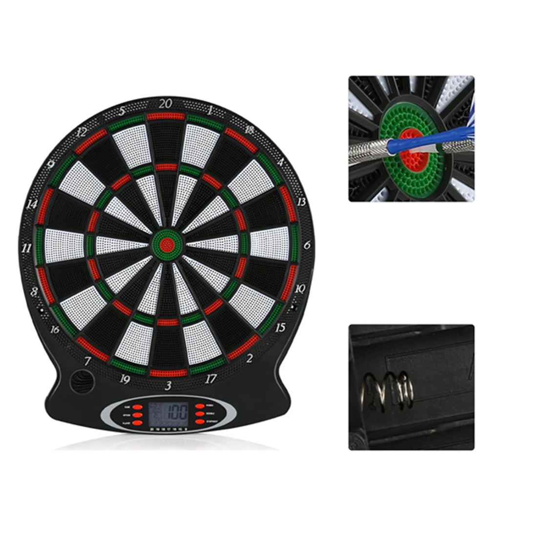Electronic Dartboard LCD Scoreboard Game Set with 6 Darts