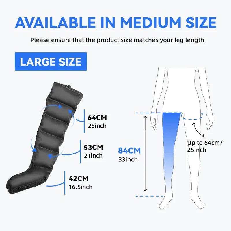 Electric Leg Massager Air Compression Thigh Calf Relaxation