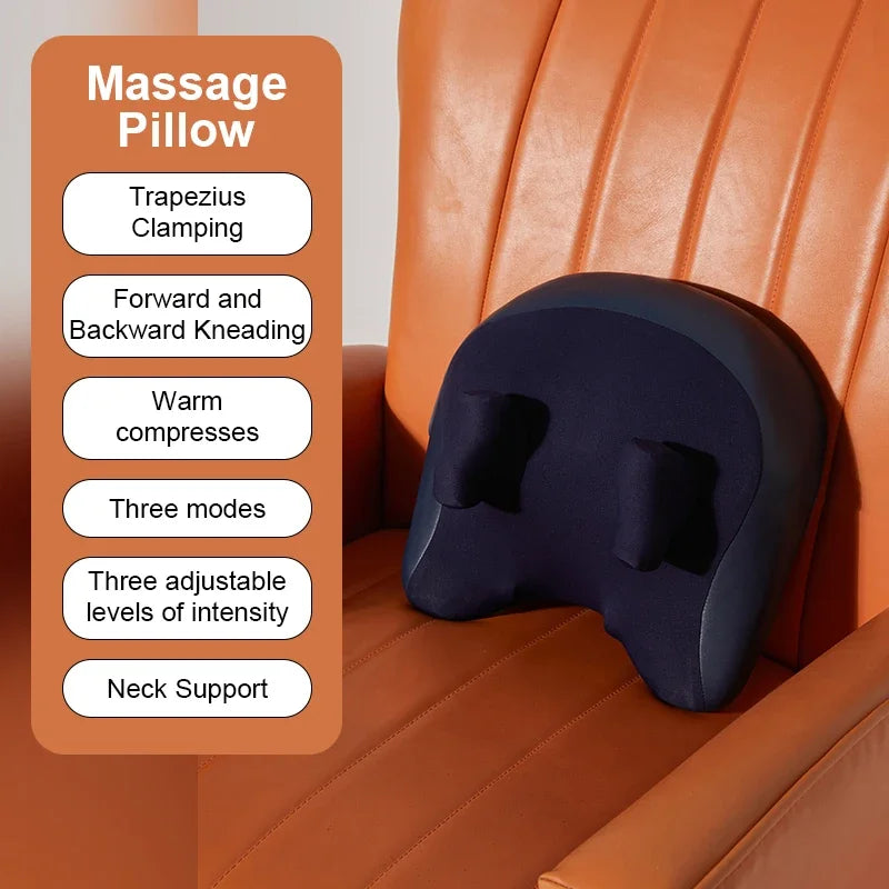 Shiatsu Massage Pillow Wireless Heating Neck Back Massager