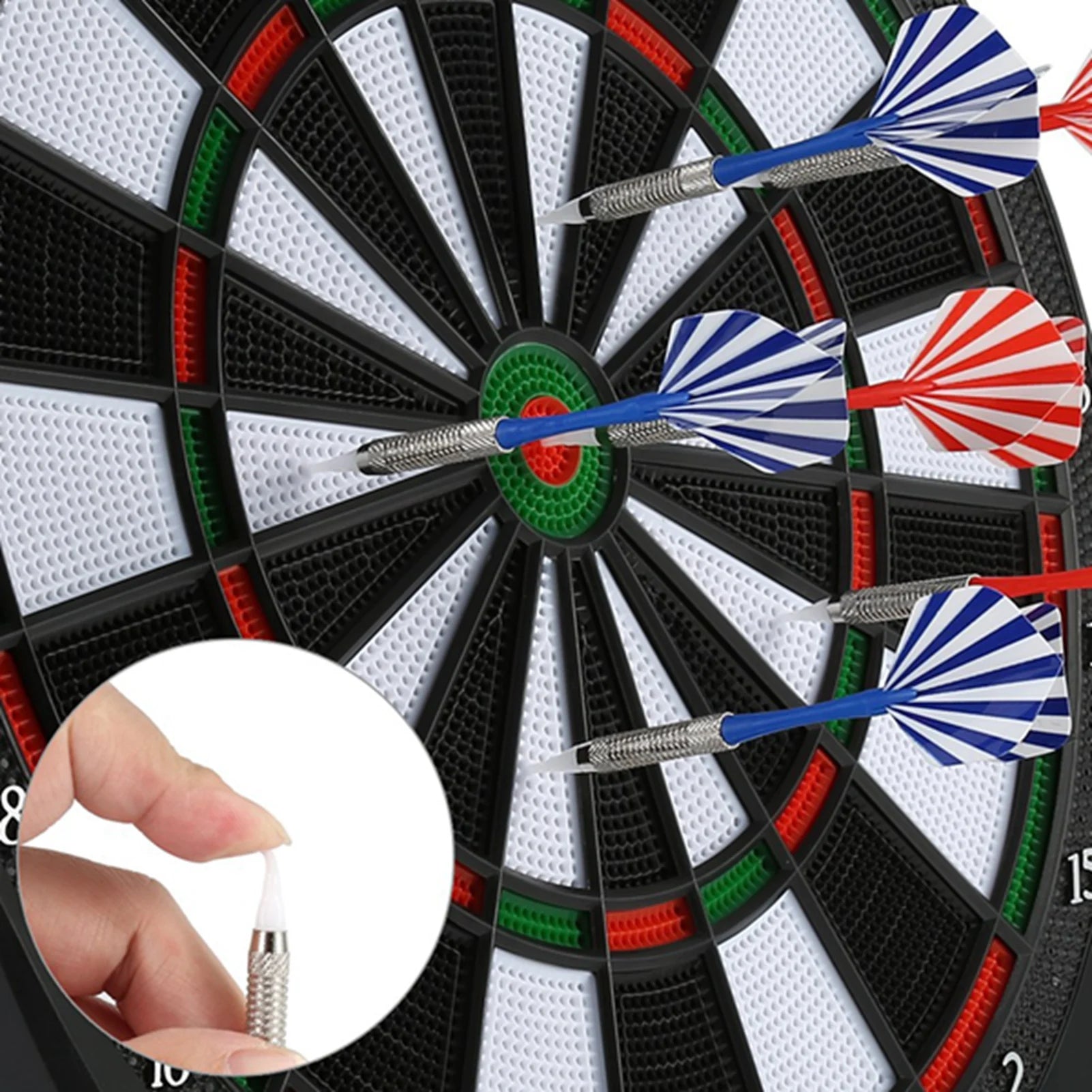 Electronic Dartboard LCD Scoreboard Game Set with 6 Darts