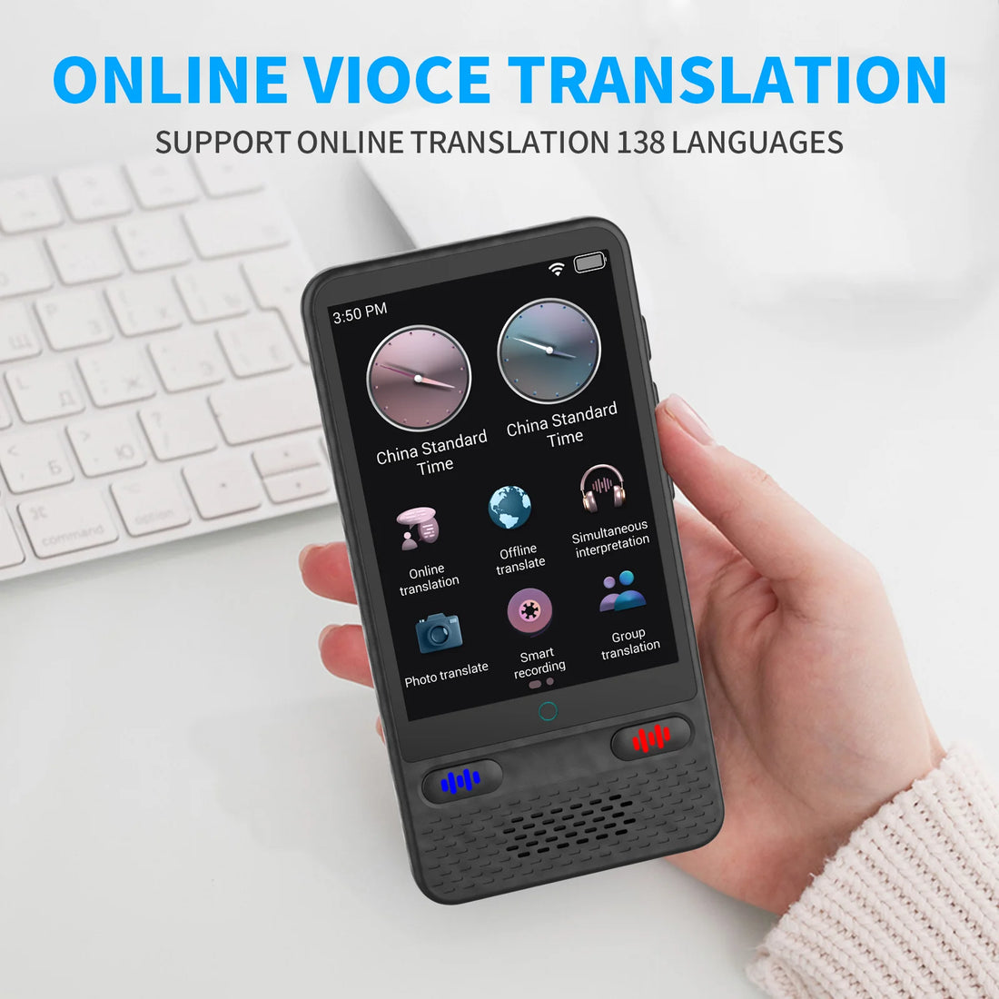 AI Language Translator Device 138 Languages Real-Time Voice