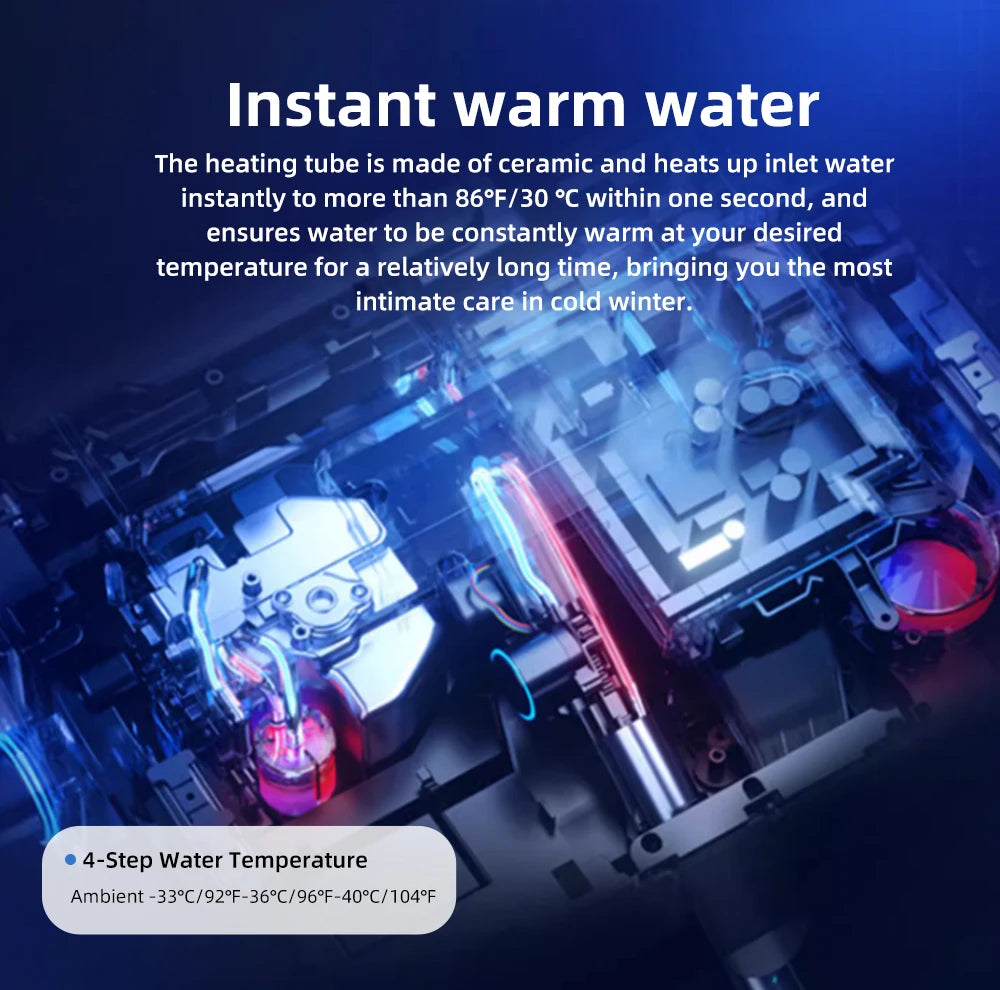 Smart Bidet Toilet Seat Heated Dryer Remote Night Light