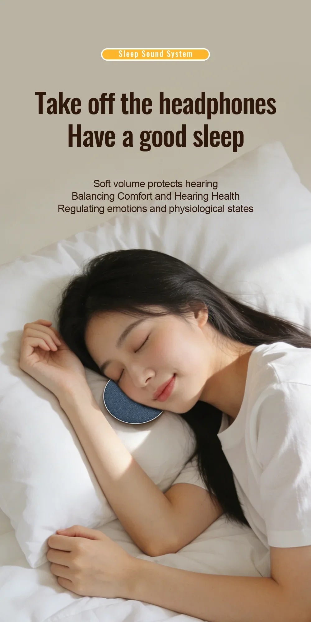 Under Pillow Sleep Speaker Bone Conduction Sound Machine