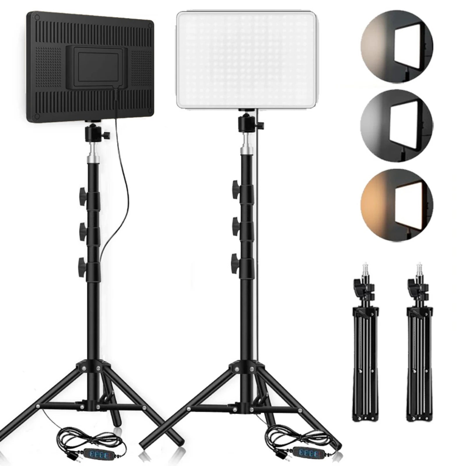LED Video Light with Tripod for Streaming Zoom TikTok Shoot