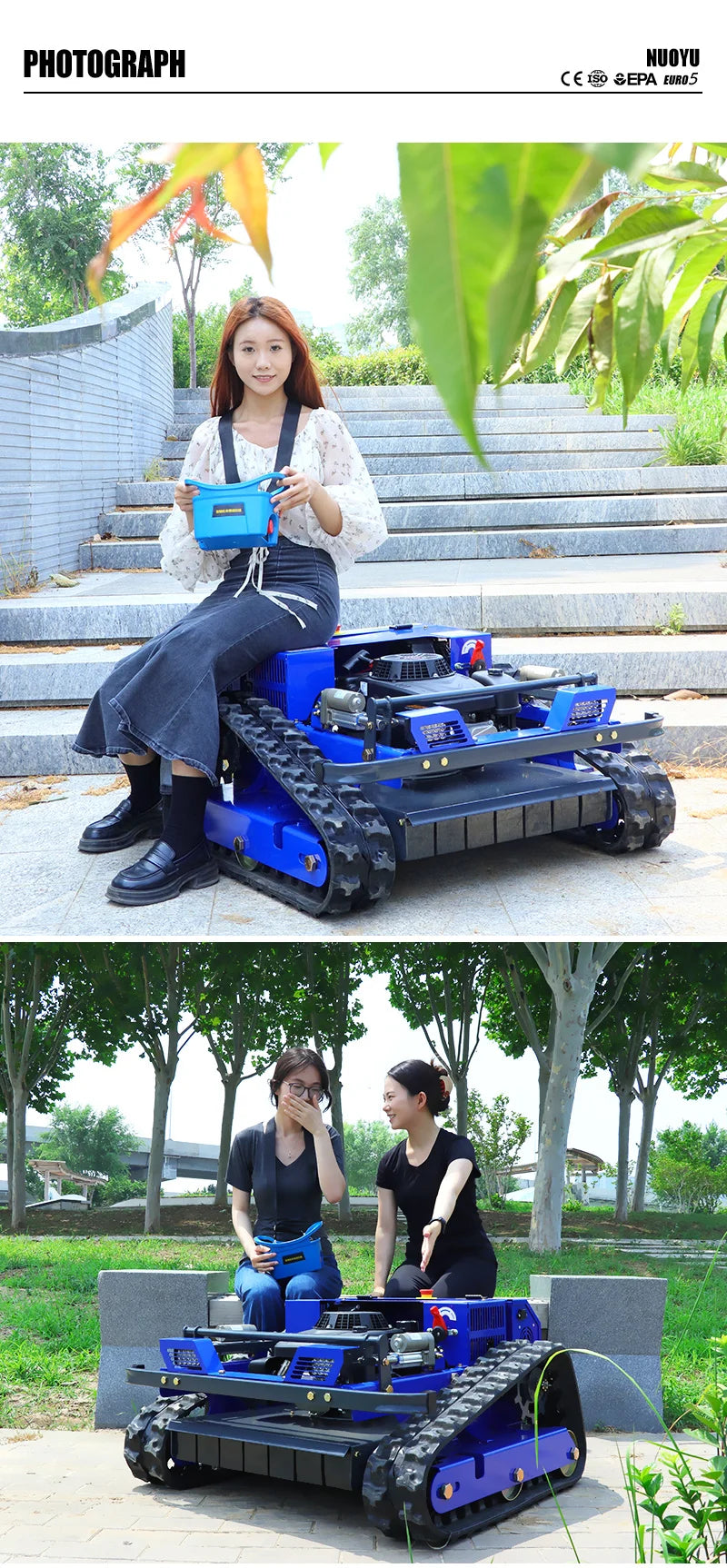 Remote-Controlled Lawn Mower All-Terrain Zero-Turn Robot