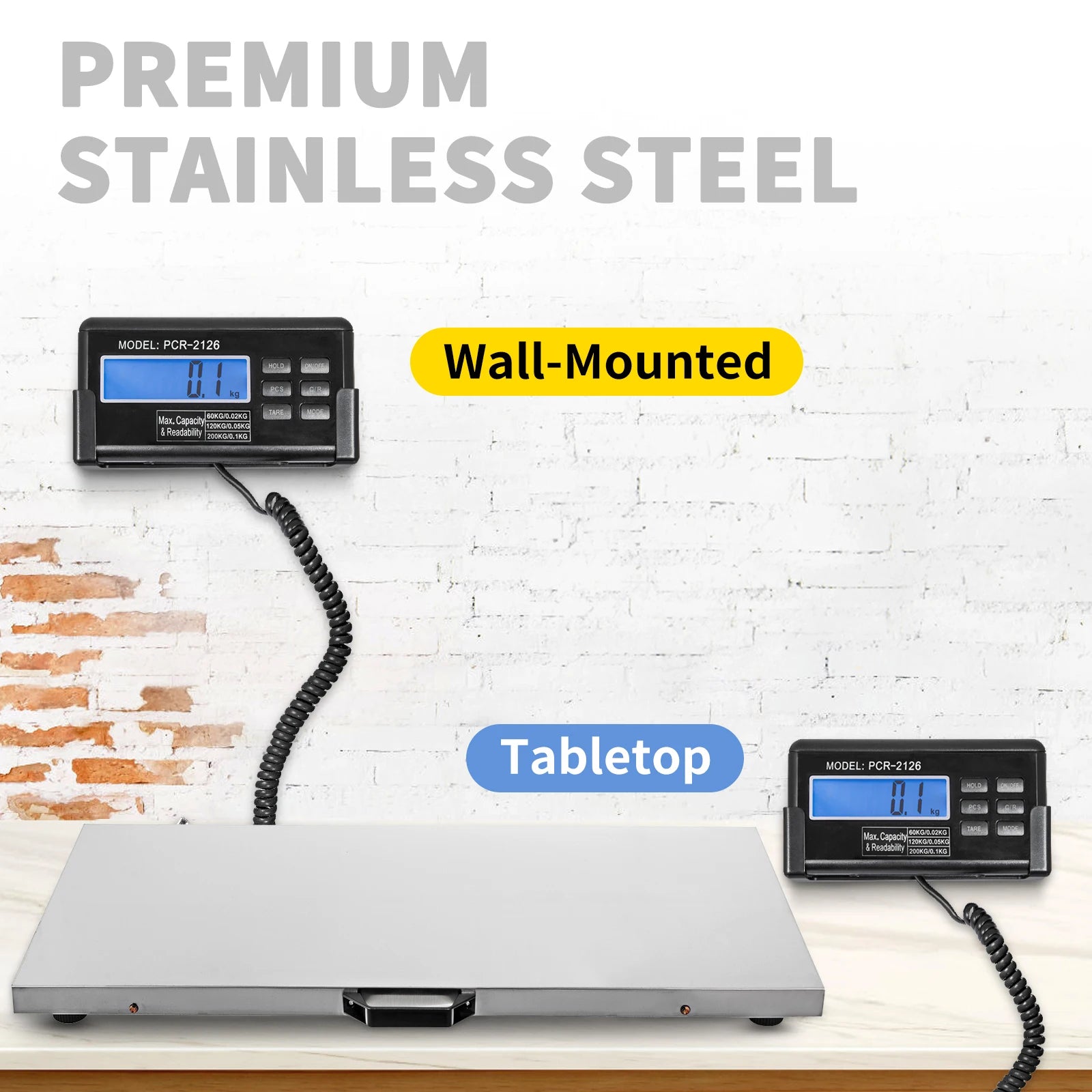 Digital Livestock Scale 1100lb Stainless Steel Pet Vet Scale