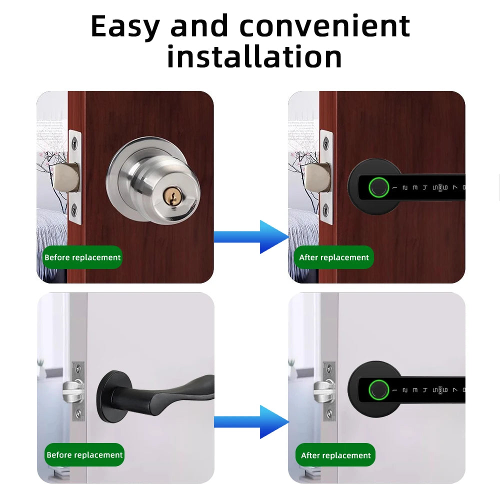 Tuya Smart Fingerprint Door Lock Keypad App Control Secure