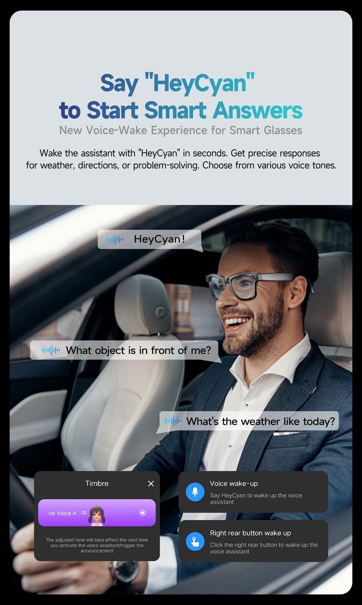 AI Smart Glasses 8MP Camera 100+ Language Translation Audio
