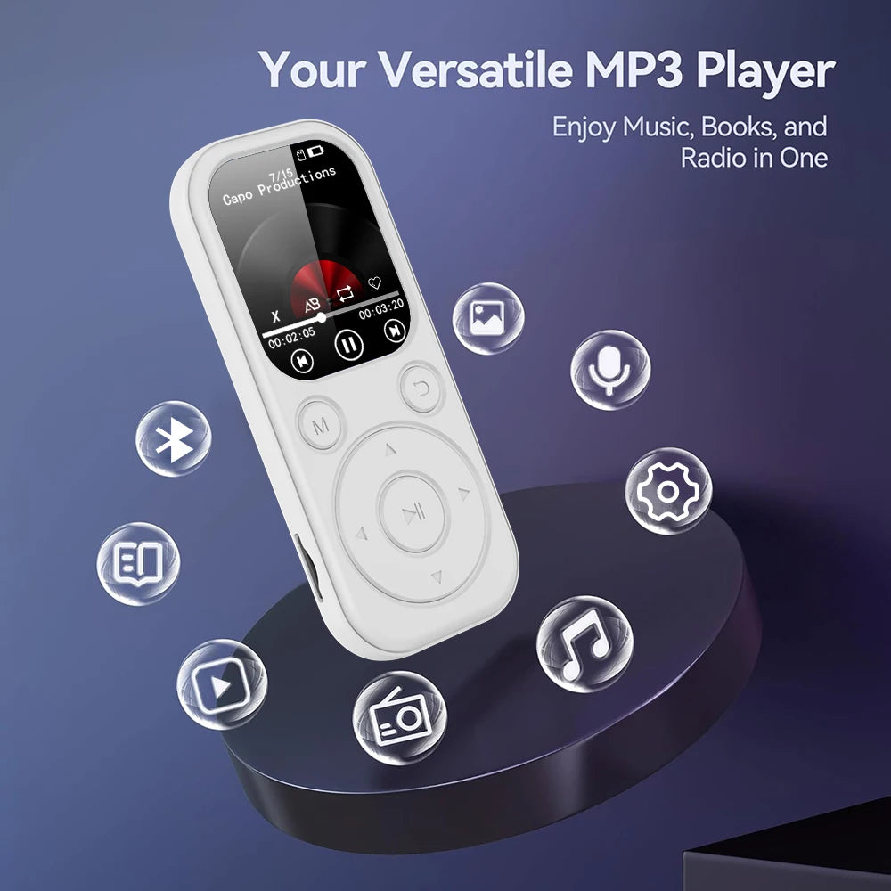 Bluetooth MP3 Player 1.8 Inch Walkman FM Radio Recorder