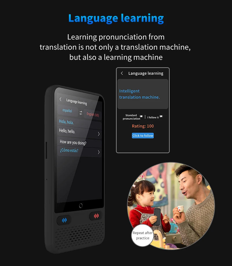 AI Language Translator Device 138 Languages Real-Time Voice