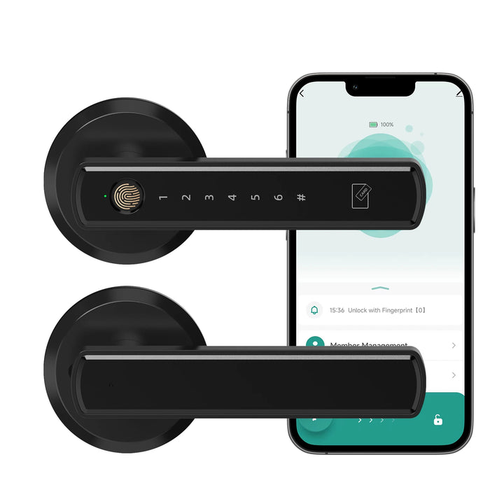 Smart Fingerprint Door Lock App Control Touchscreen Keypad
