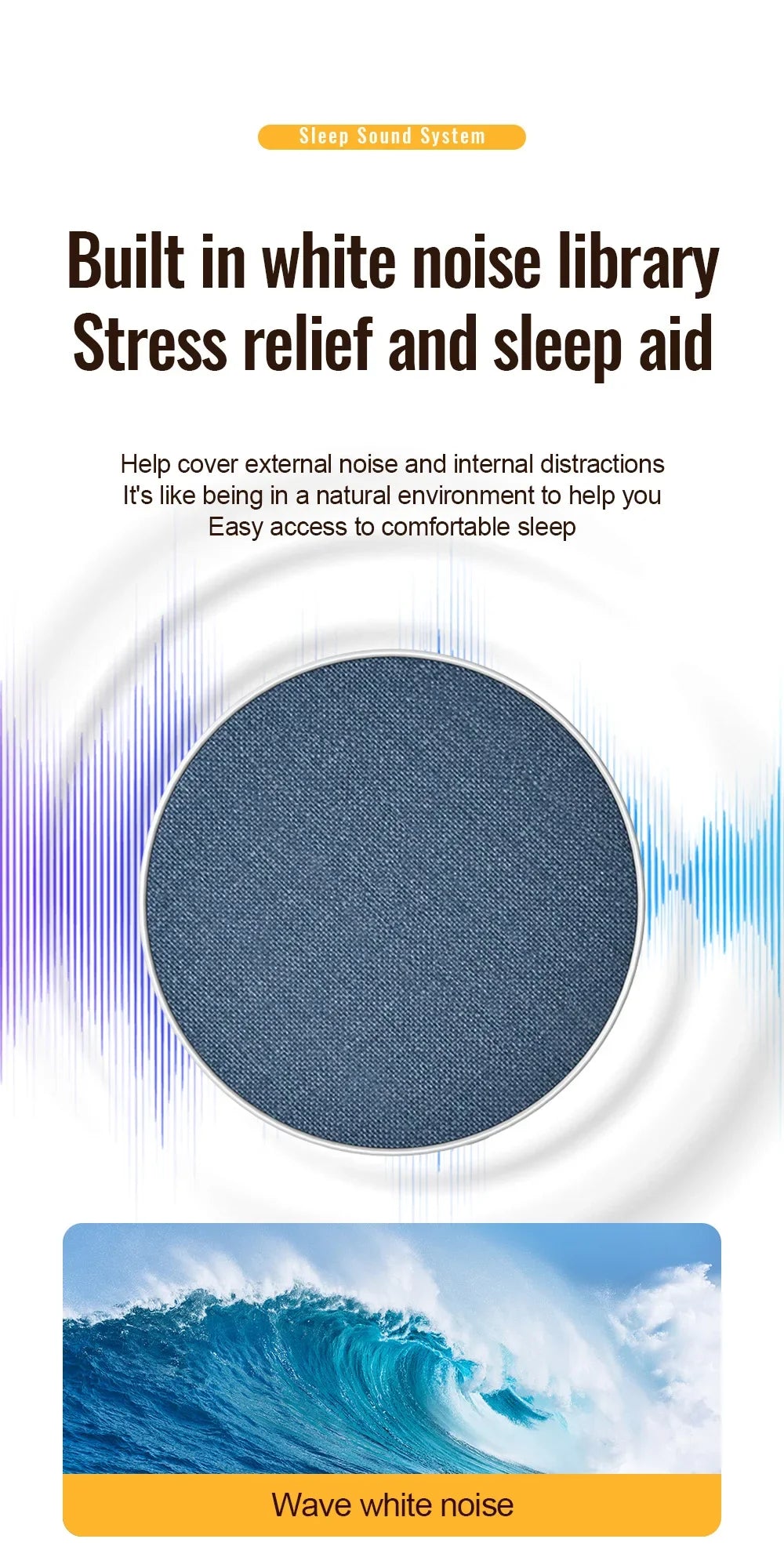 Under Pillow Sleep Speaker Bone Conduction Sound Machine
