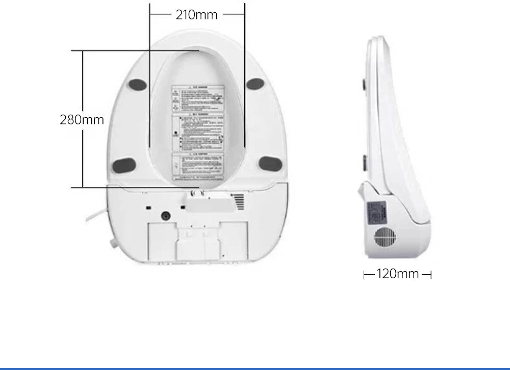 Smart Bidet Toilet Seat Heated Dryer Remote Night Light